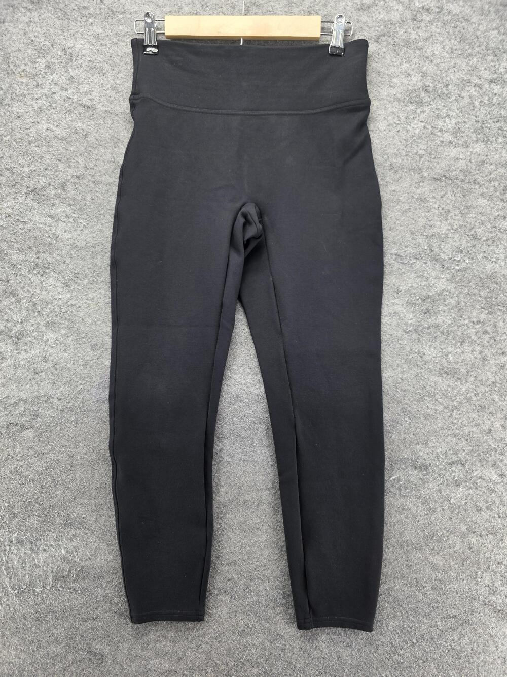 Spanx Leggings Womens S Black Ankle Petite Ponte Shaping Nylon Spandex